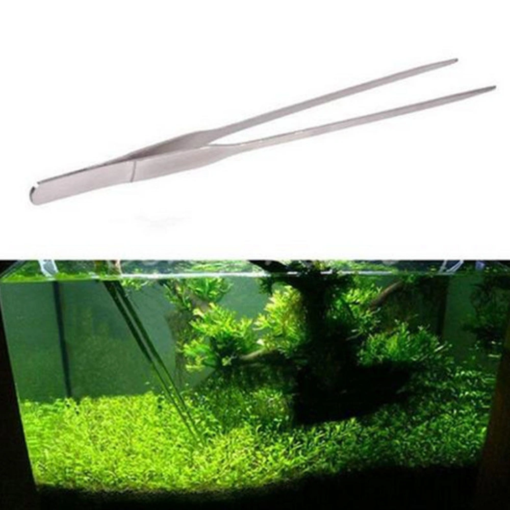 38 CM Stainless Steel Straight Tweezers Aquarium Tank Aquatic Plant Tongs Tweezers Tools for Fish Tank Plants