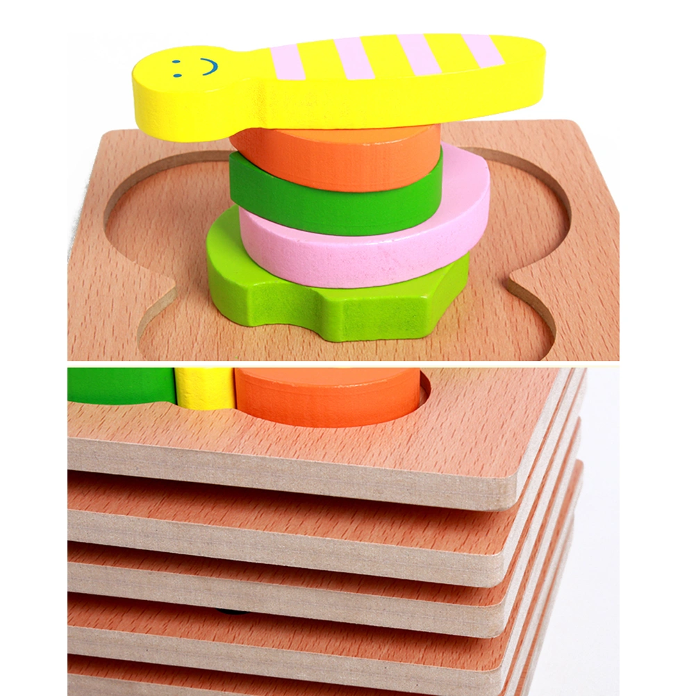 2pcs Wooden Puzzle Plaything 3D Puzzle Toy DIY Handmade Craft Puzzle Jigsaw Puzzle Model for Kids Children (Owl + Turtle)