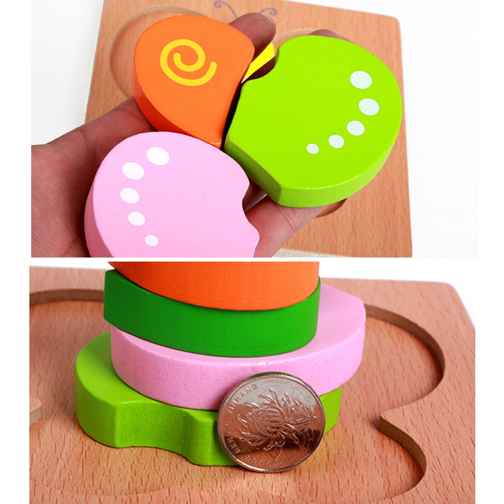 2pcs Wooden Puzzle Plaything 3D Puzzle Toy DIY Handmade Craft Puzzle Jigsaw Puzzle Model for Kids Children (Owl + Turtle)