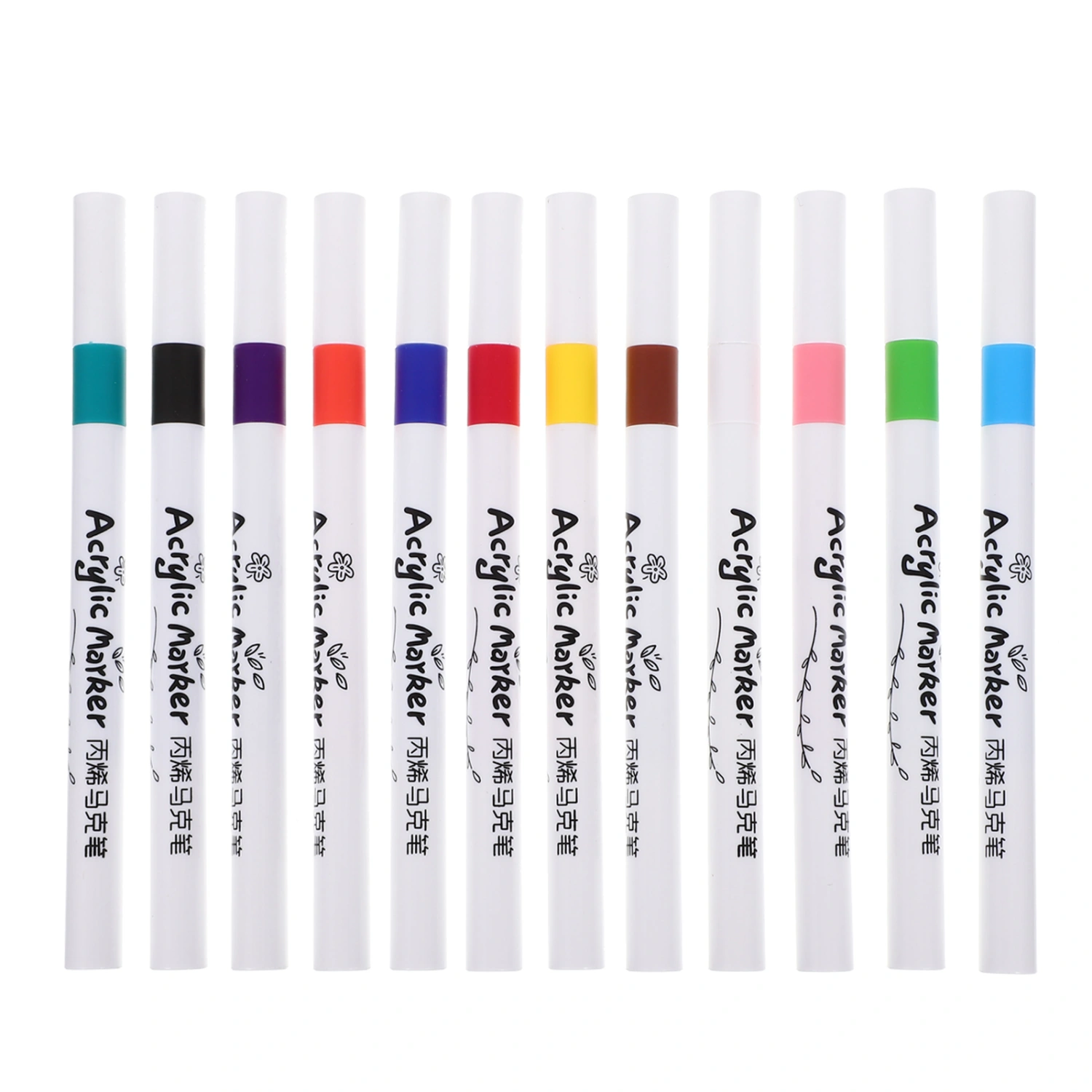12 Pcs Paint Pens Kids Colored Painting Marker Pens Art Crafting Paint Pens