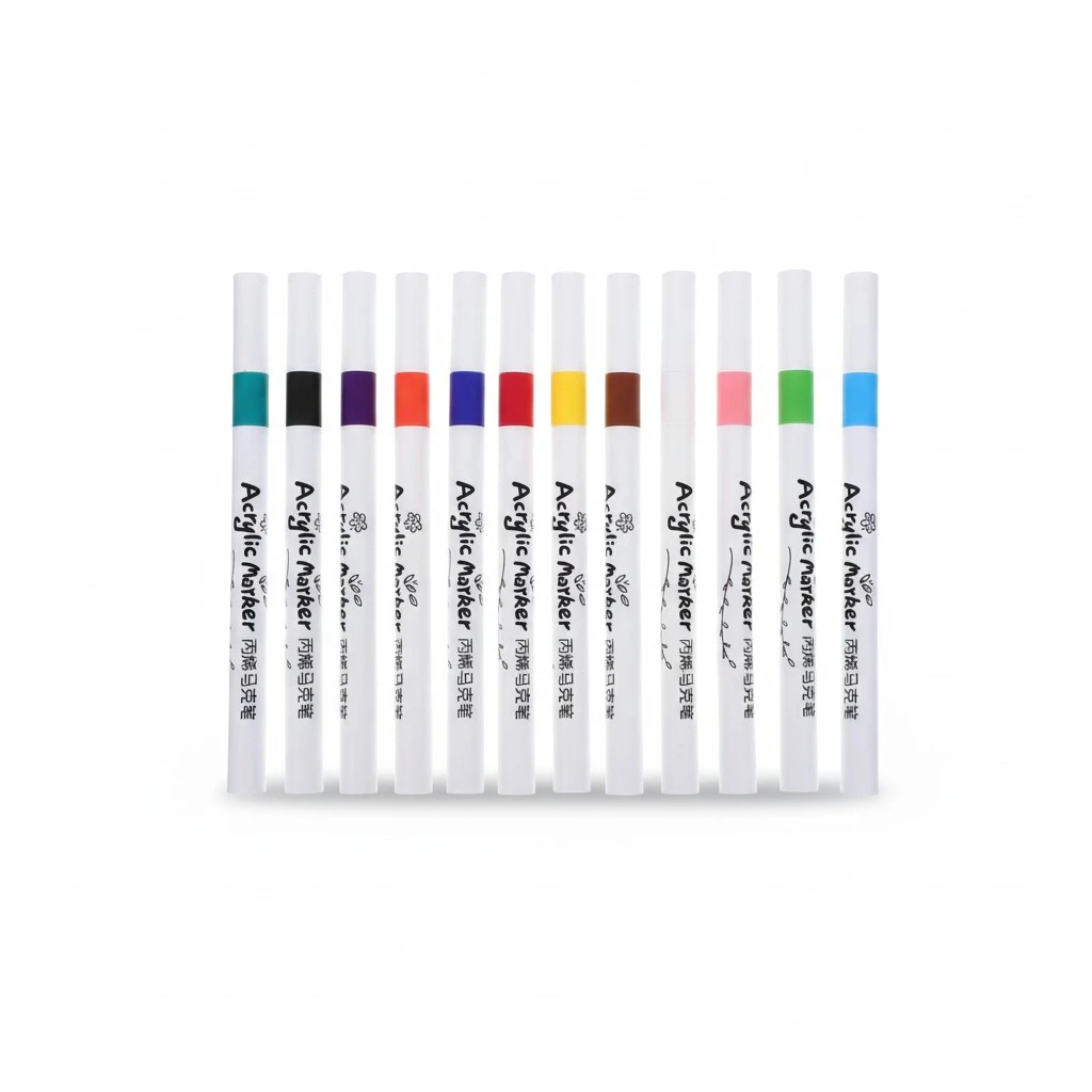 12 Pcs Paint Pens Kids Colored Painting Marker Pens Art Crafting Paint Pens