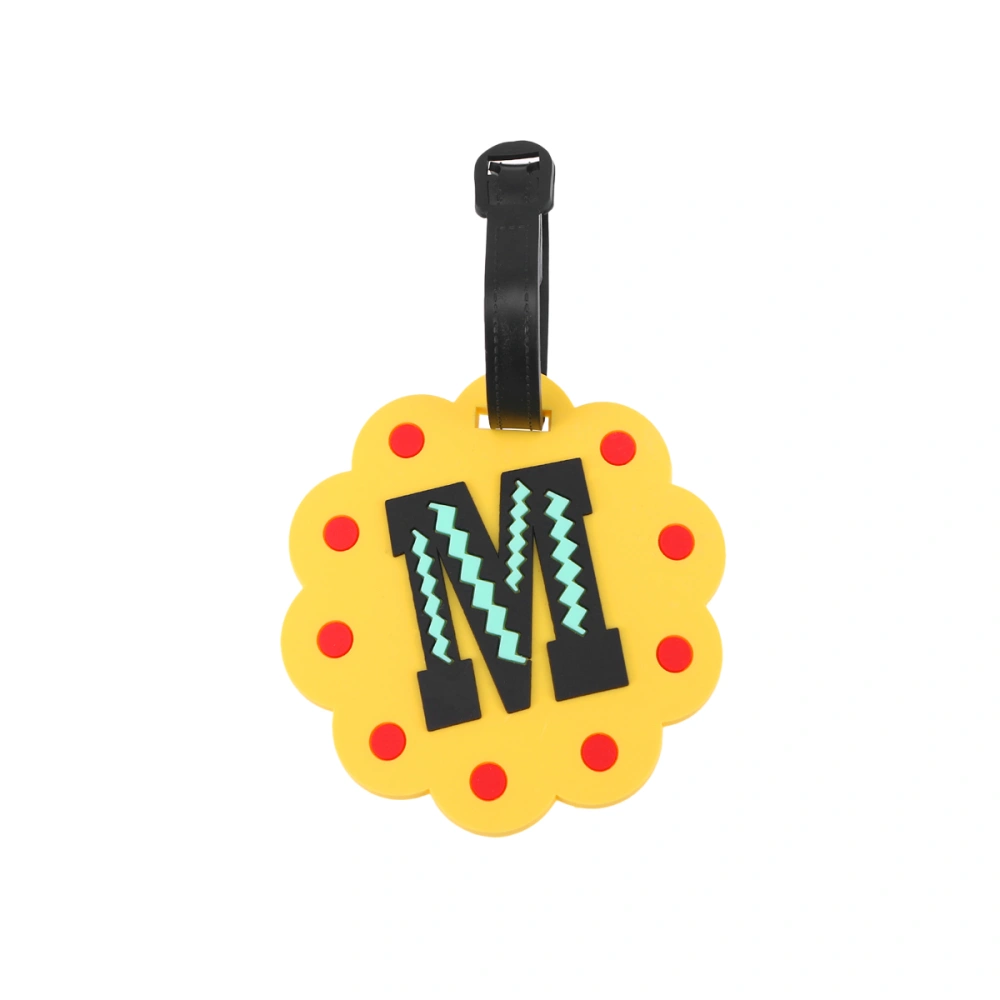 1PC PVC Alphabet Luggage Hanging Tags Suitcase ID Address Label Baggage Travel Tag (M)