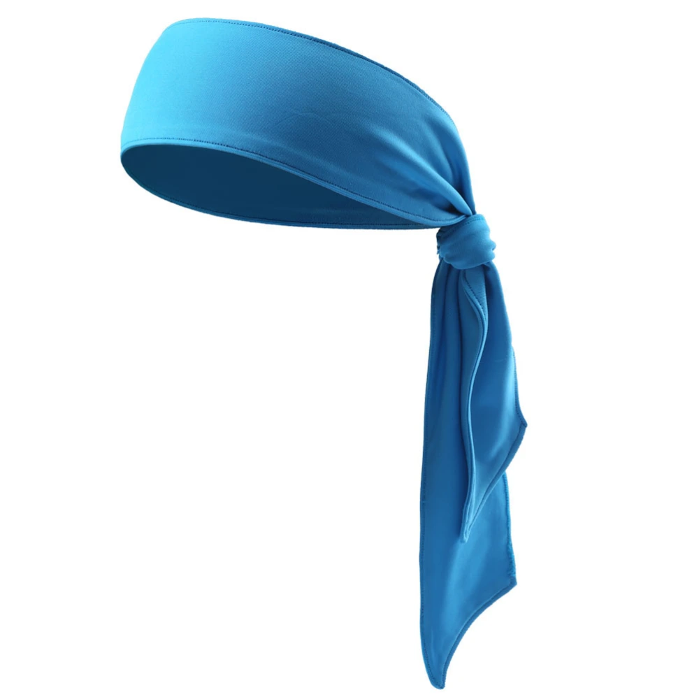 Head Tie Sports Headband Tie Headband for Running Working Out Tennis Karate Athletics Pirate Costumes (Blue)