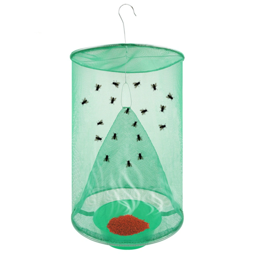 1PC Pest Control Reusable Hanging Fly Catcher Killer Flies Flytrap Zapper Cage Net Trap Garden Home Yard Supplies