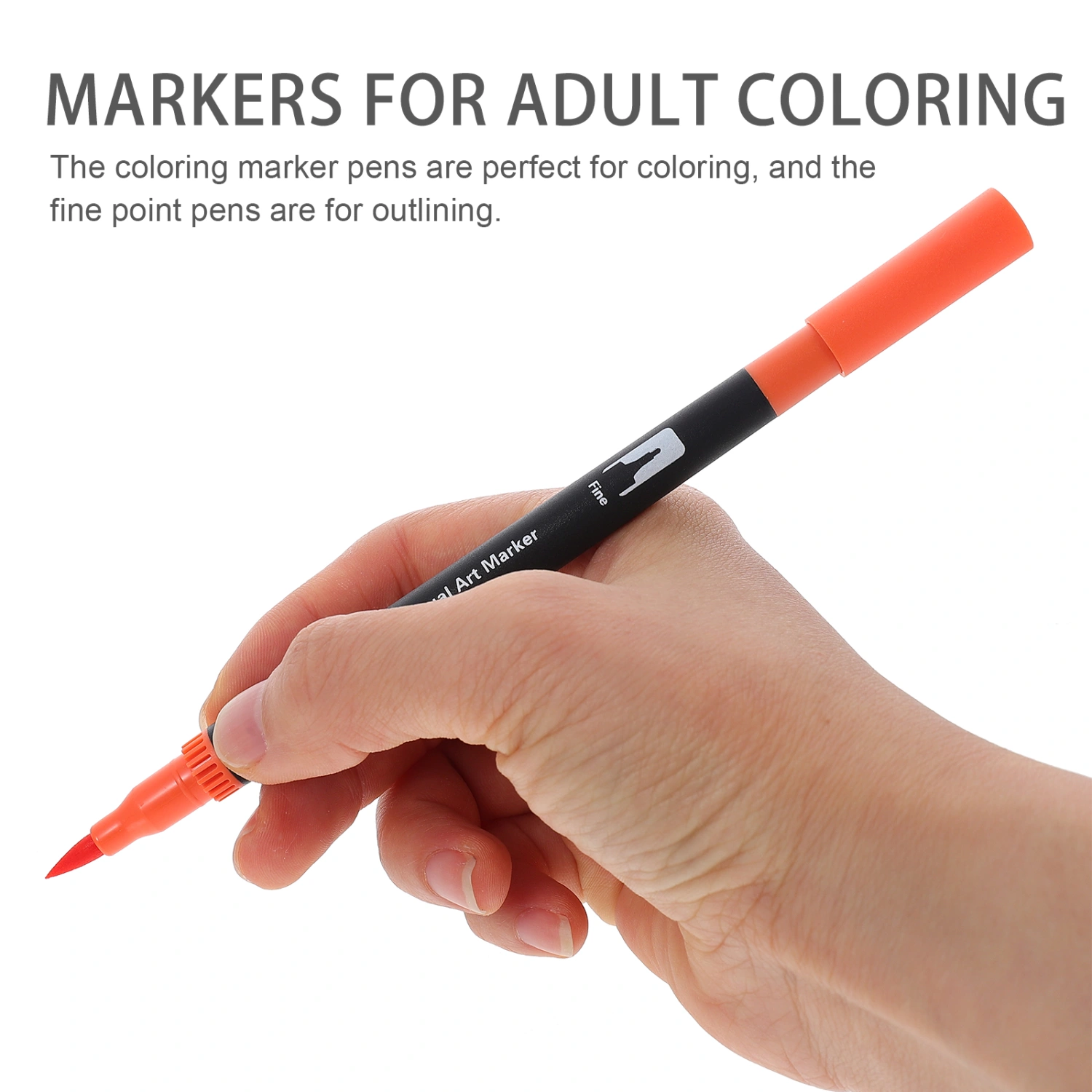 36Pcs Coloring Marker Pen Dual Tip Marker Pen Watercolor Brush Pen Art Supply Drawing Gift