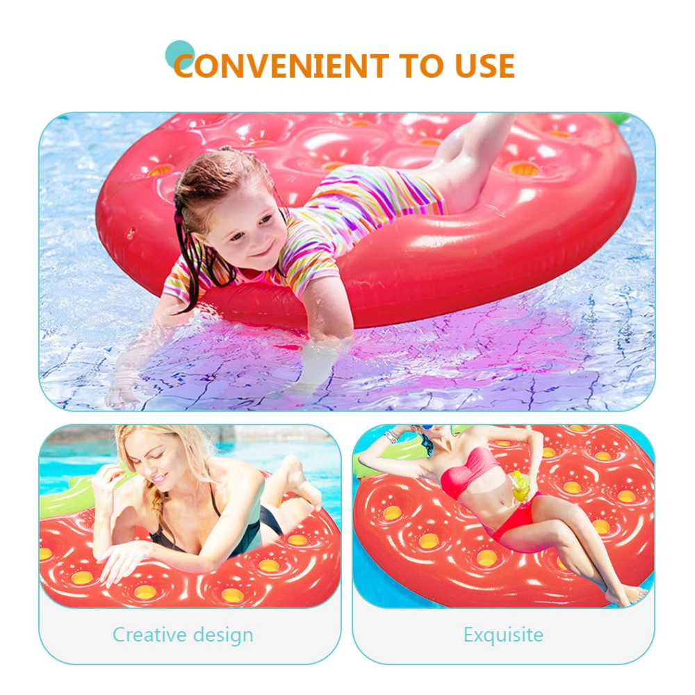 Creative Strawberry Shaped Beach Swimming Floating Toy Inflatable Floating Bed