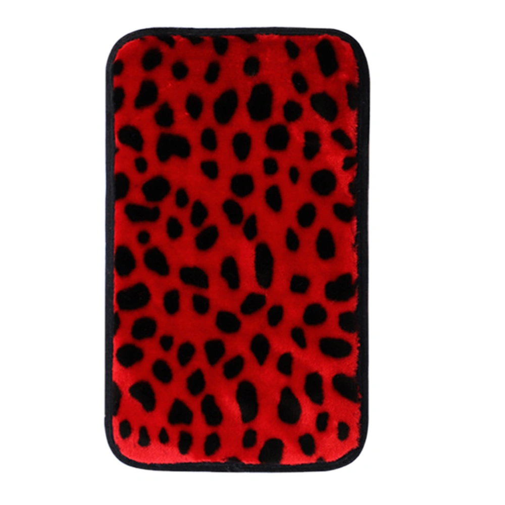 Car Center Console Cover Plush Car Armrest Cover Leopard Auto Arm Rest Pad