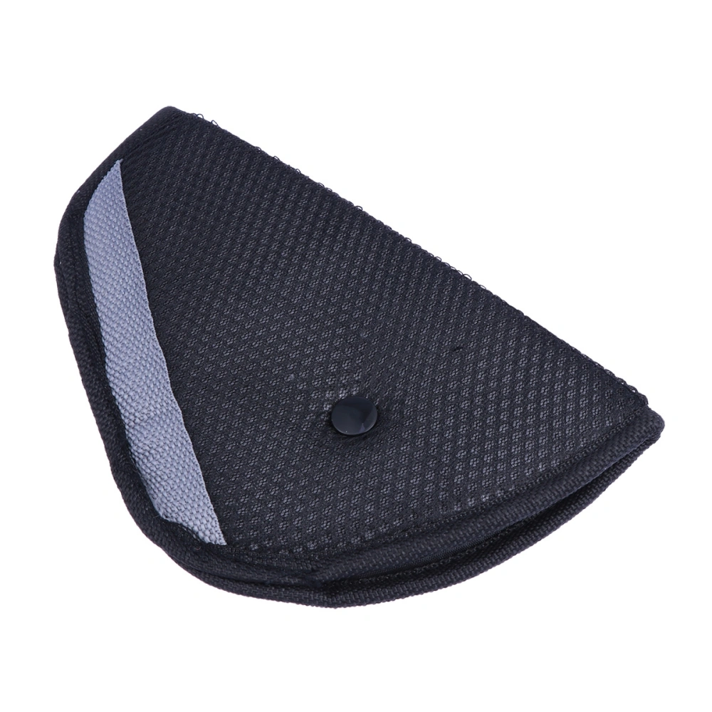 Triangle Car Seat Belt Adjuster Car Safety Cover Adjuster Pad Harness Child Safety Stopper (Black)