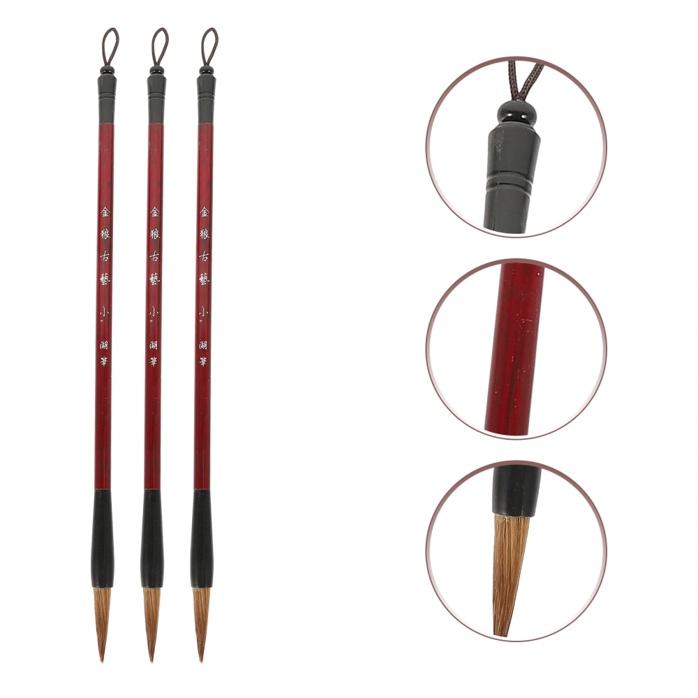 3pcs Professional Calligraphy Art Painting Brushes Drawing Brush for Home School