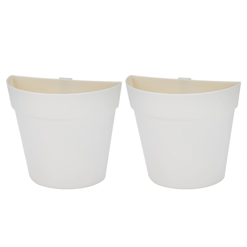 2PCS Wall Hanging Type Flowerpots Plastic Potted Plant Pots Hydroponic Flowerpot