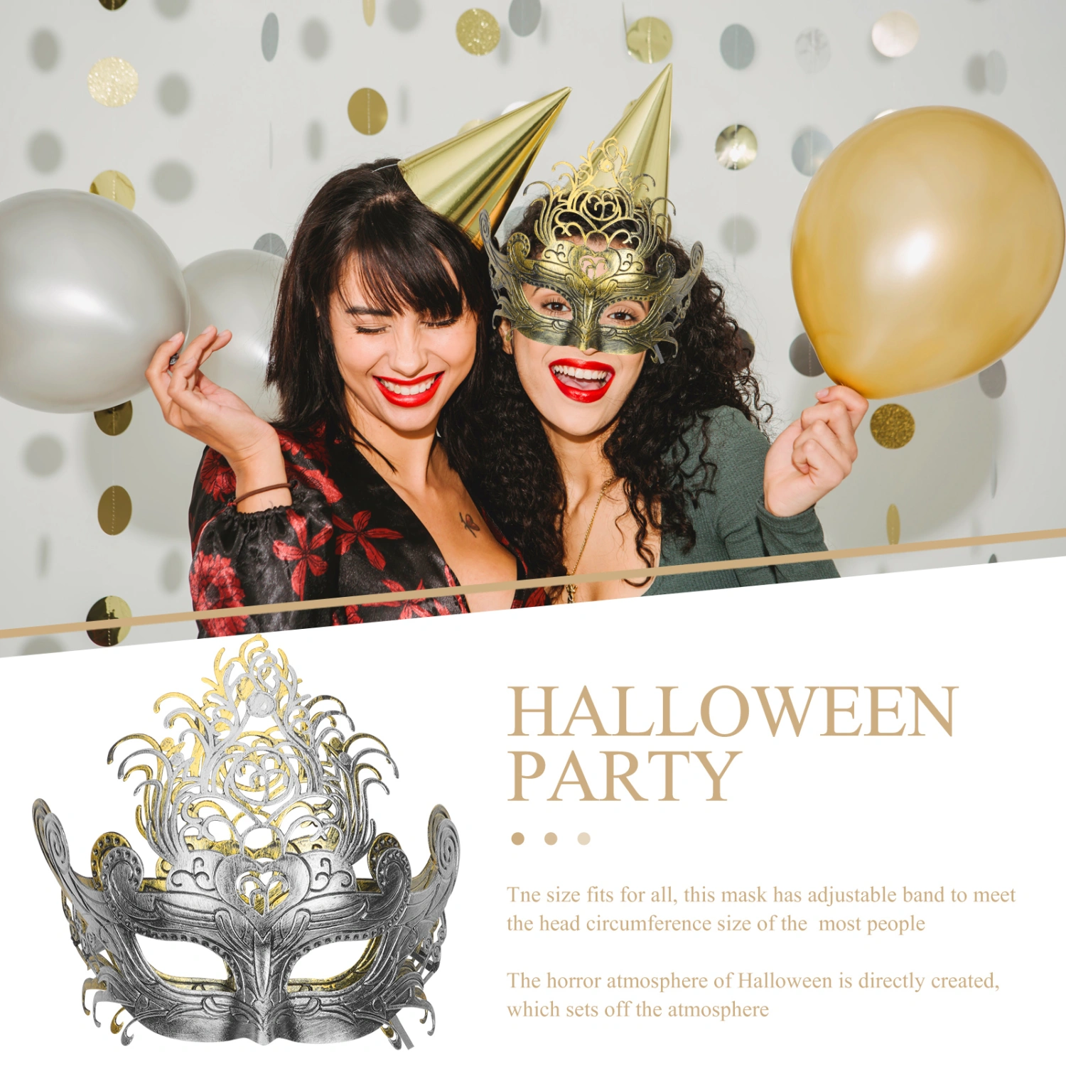 2pcs Retro Mask Masquerade Mask Prop Festival Women Mask Dancing Party Prop