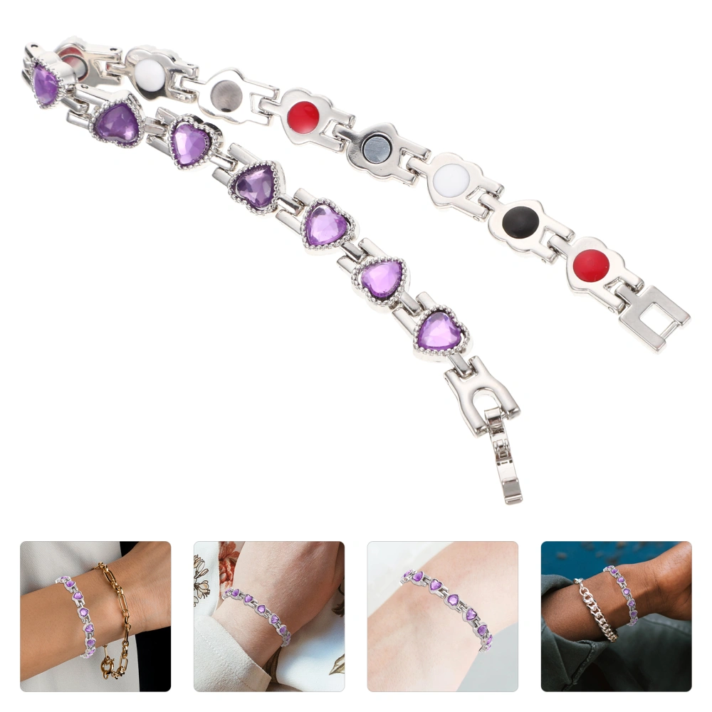 Magnetic Bracelets Titanium Steel Bracelet Adjustable Wrist Chain for Women