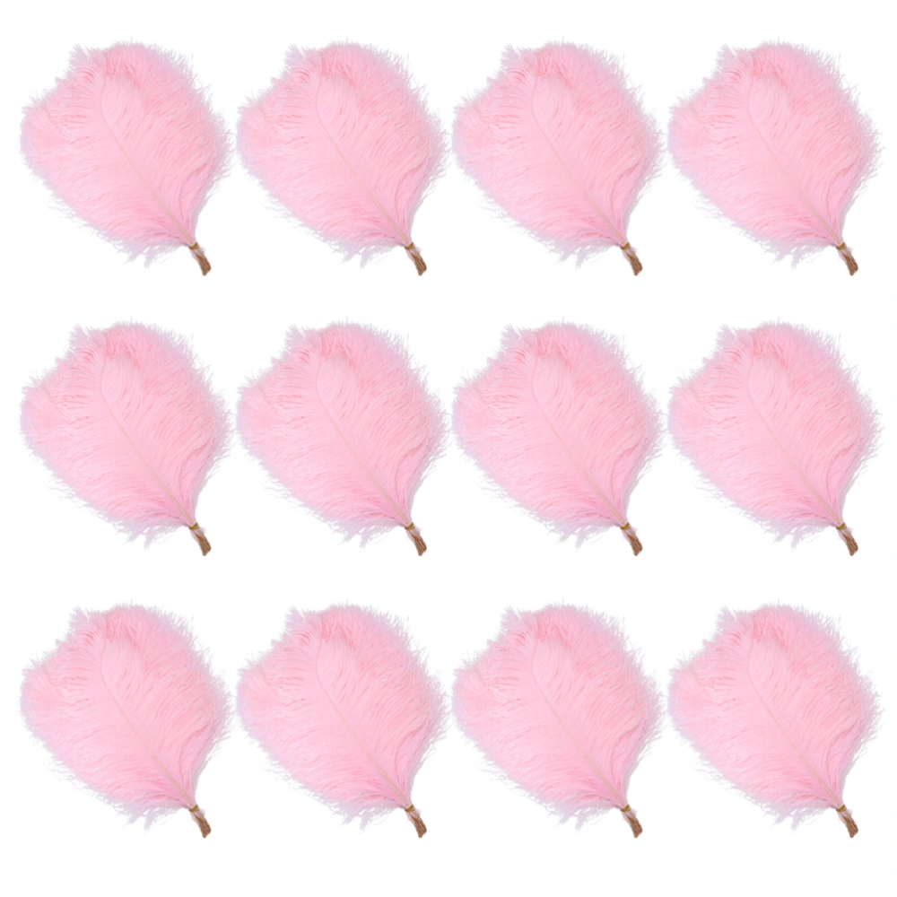 12pcs Natural Ostrich Plume Long Tail Plumes Crafts Party Decoration Dress Up Props