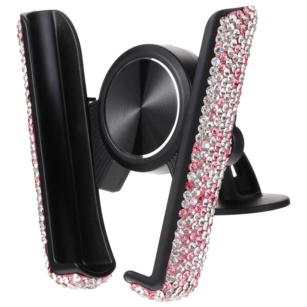 Car Auto Phone Stand Rhinestone Inlaid V Shape Auto Mobile Phone Support Stand