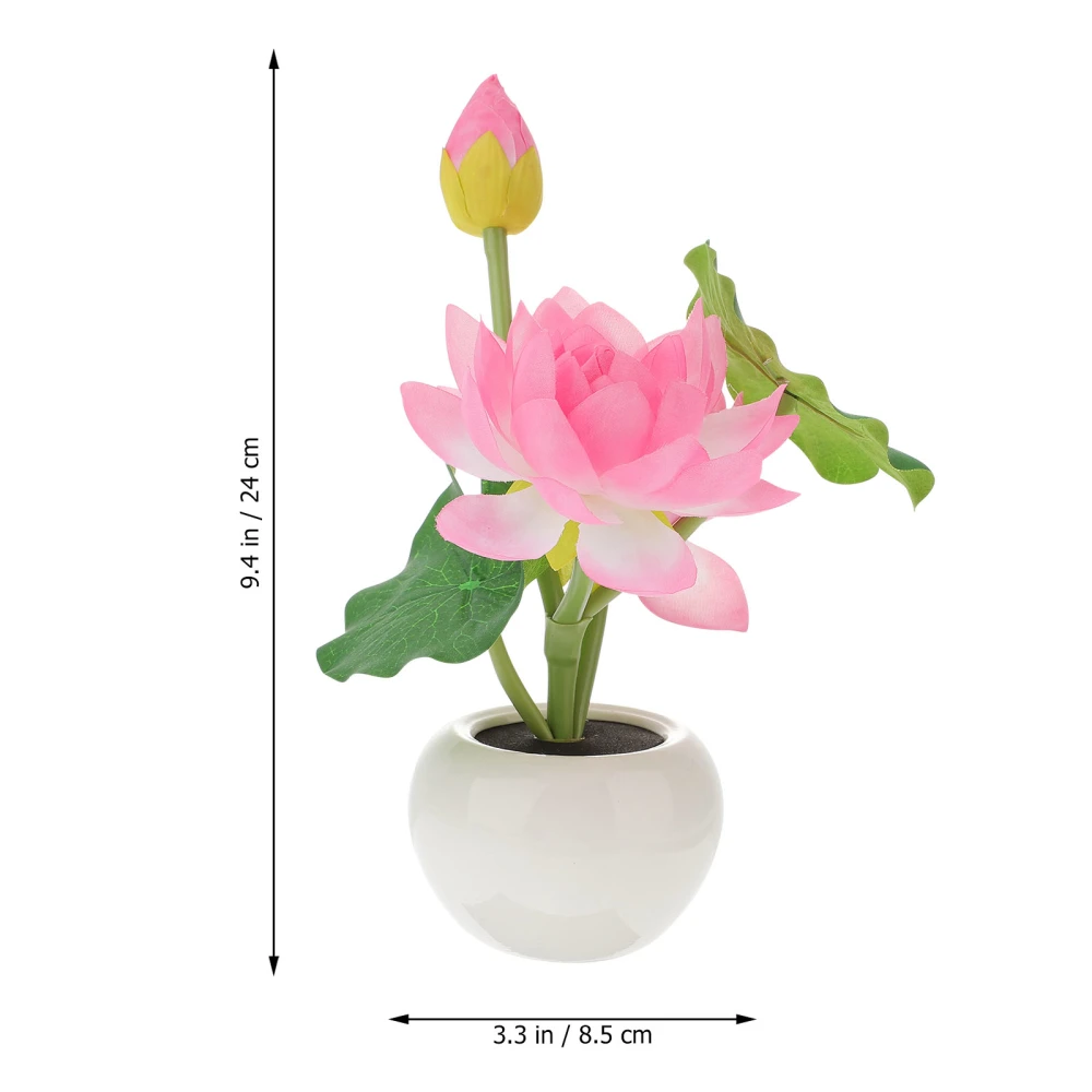 Desk Light 3-head Lotus Shape Decorative Lamp For Home Office Dormitory