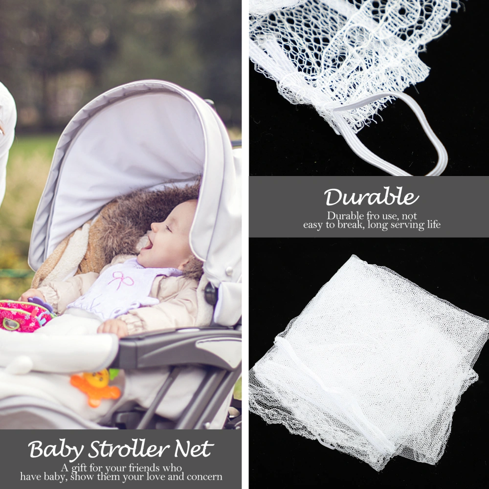 4pcs Stroller Mosquito Net Stroller Mesh Net Baby Stroller Mesh Net Cover