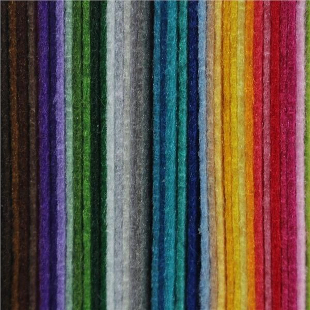 40pcs Non-woven Fabric Sheet Polyester Felt Squares Sheet for Patchwork Sewing DIY Craft 15 x 15CM