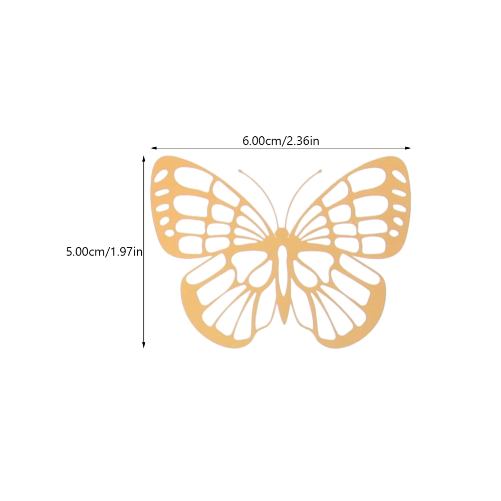 5 Sets of Shining Butterfly Stickers Pretty Chic Butterfly Decals for Scrapbook Diary (30pcs/set)