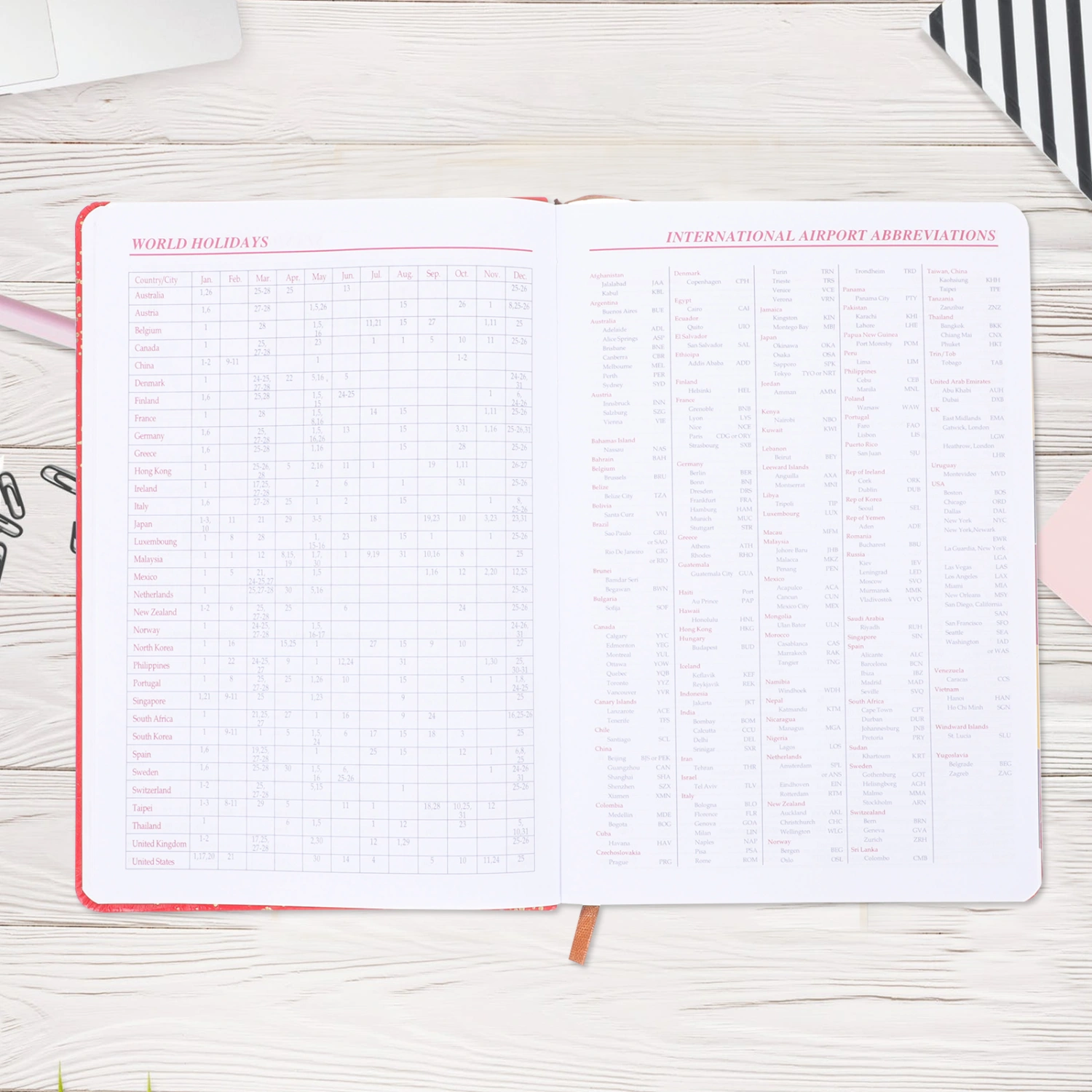 Multi-Function Note Book Portable Planner Organizer Convenient Academic Planner Office Accessory