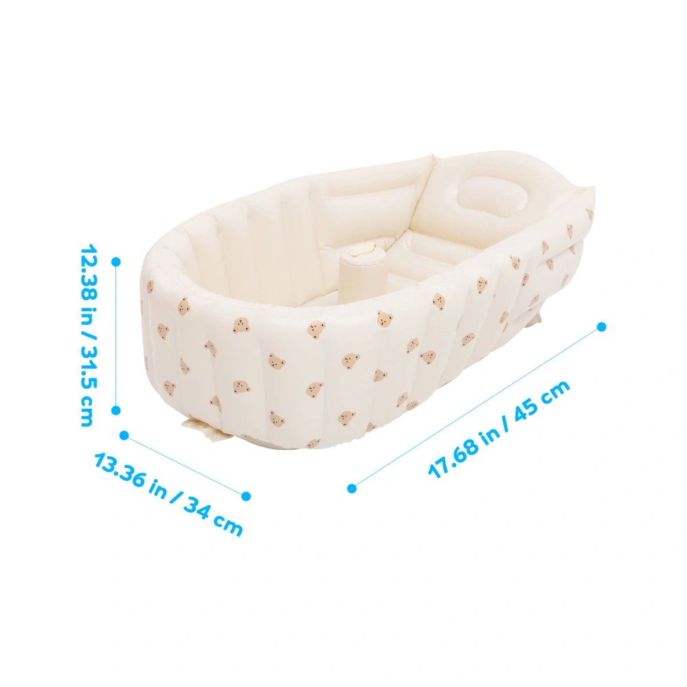 Inflatable Baby Bathtub Cartoon Bathtub for Infants Baby Foldable PVC Infant Bathtub