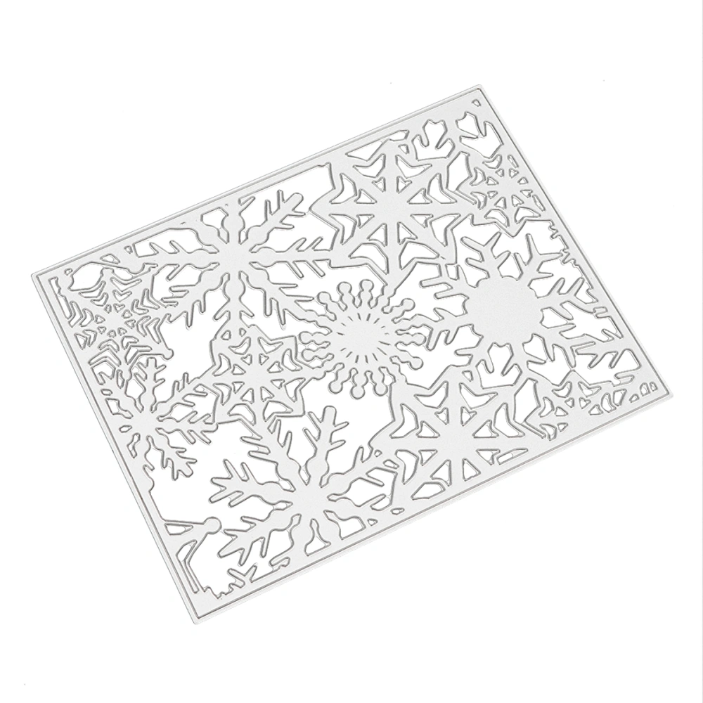 1pc Christmas DIY Template Snowflake Cover Carbon Steel Embossed Template