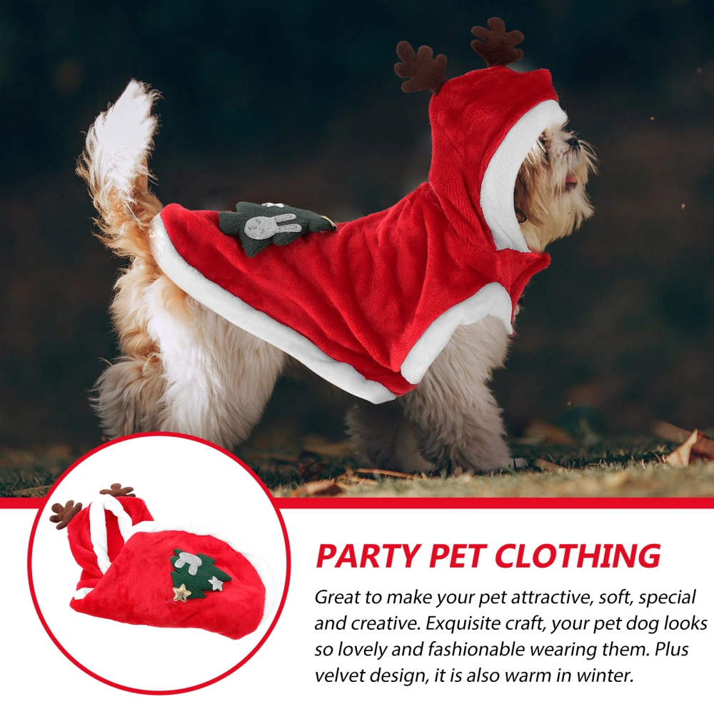 1Pc Christmas Style Pet Garment Decorative Pet Cosplay Costume Cold-proof Pet Clothes