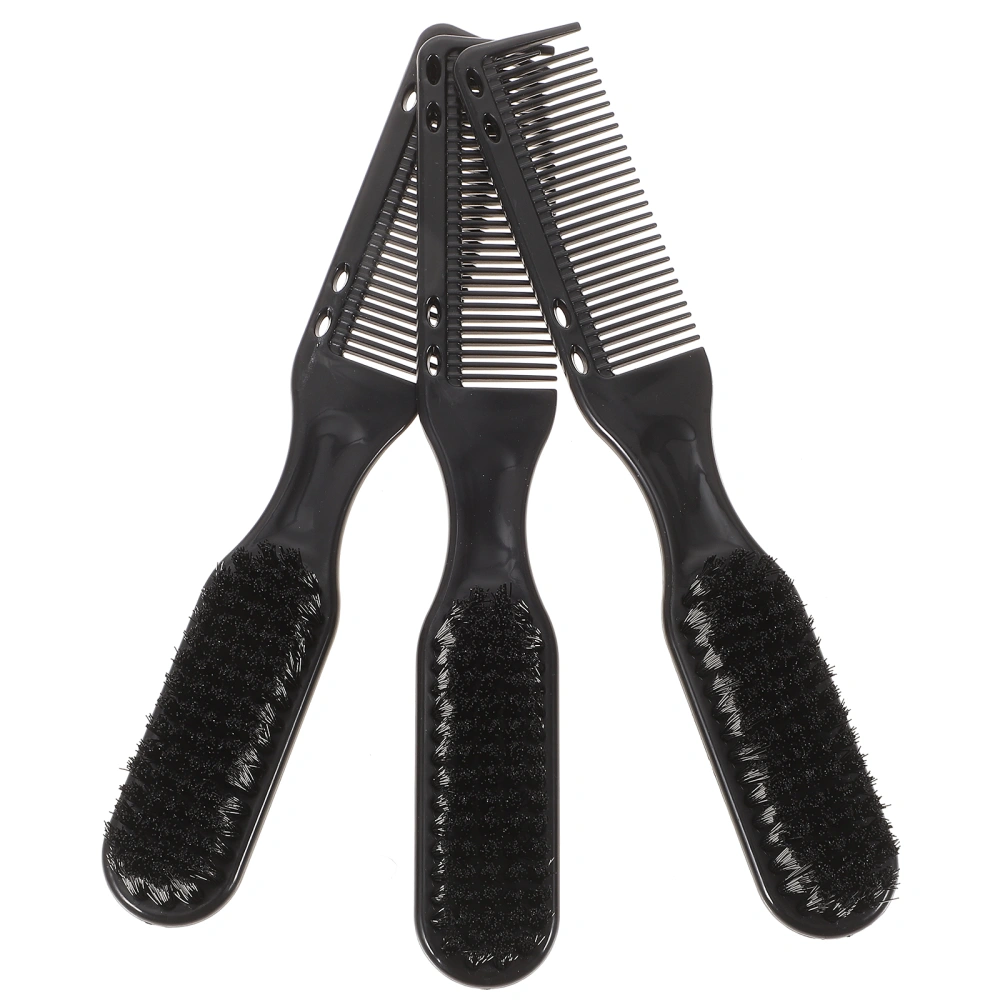 3Pcs Beard Comb Dual Heads Beard Comb Hairdressing Tools for Home Salon