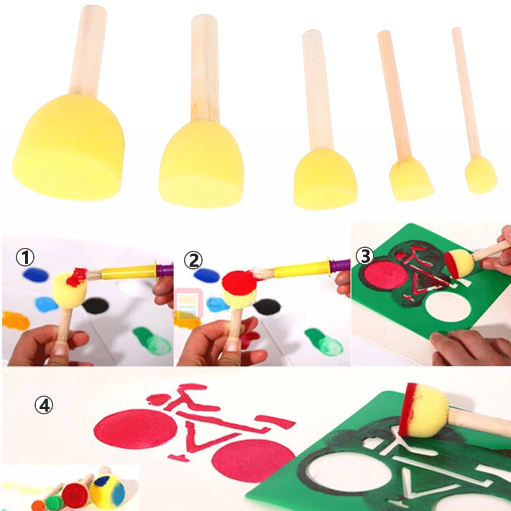 1 Set 26pcs Kid Drawing Brush Sponge Brush Set Funny Kindergarten Art Supplies Painting Tools for Girl Boy