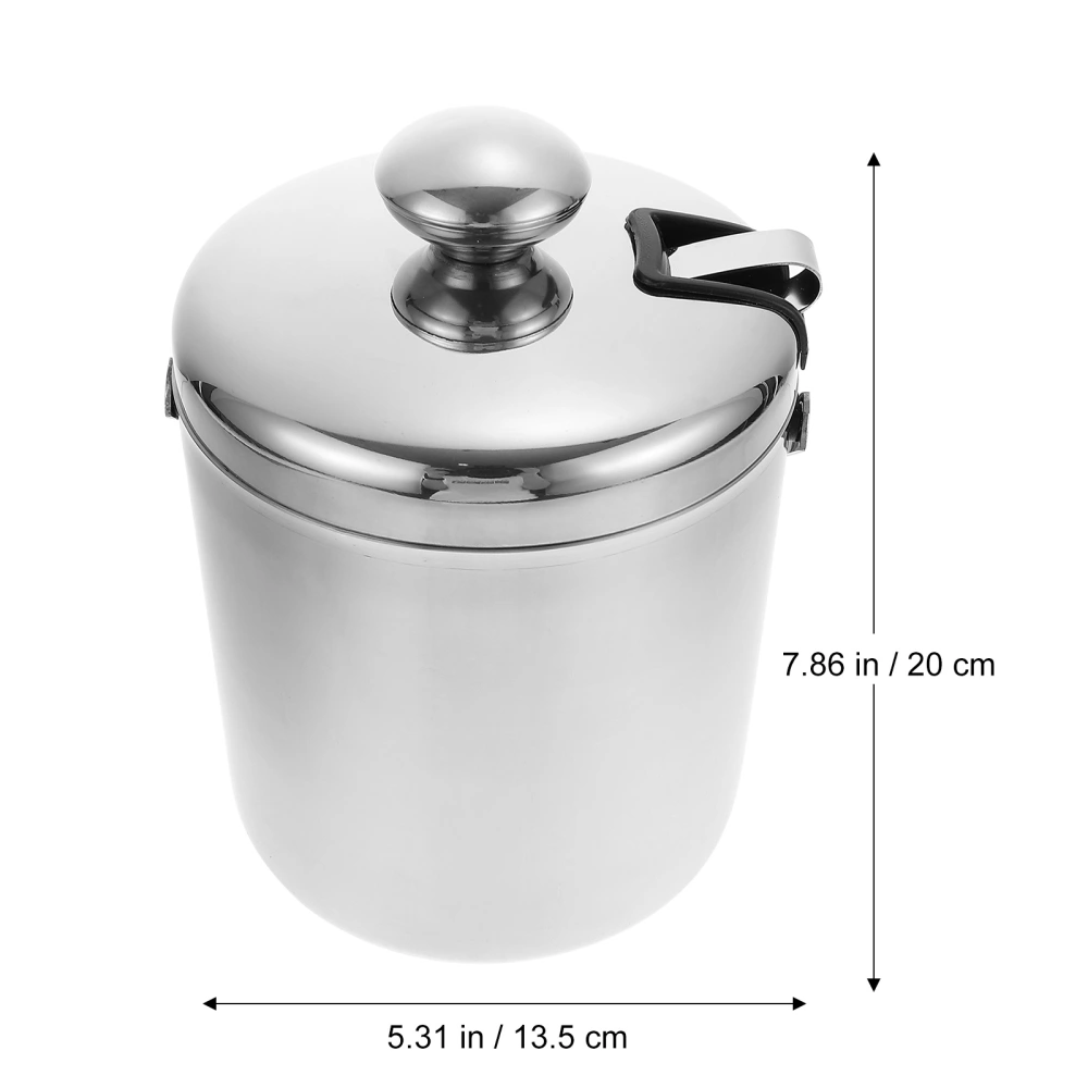 Double Wall Ice Bucket Bar Ice Bucket Stainless Steel Ice Cooling Bucket with Lid