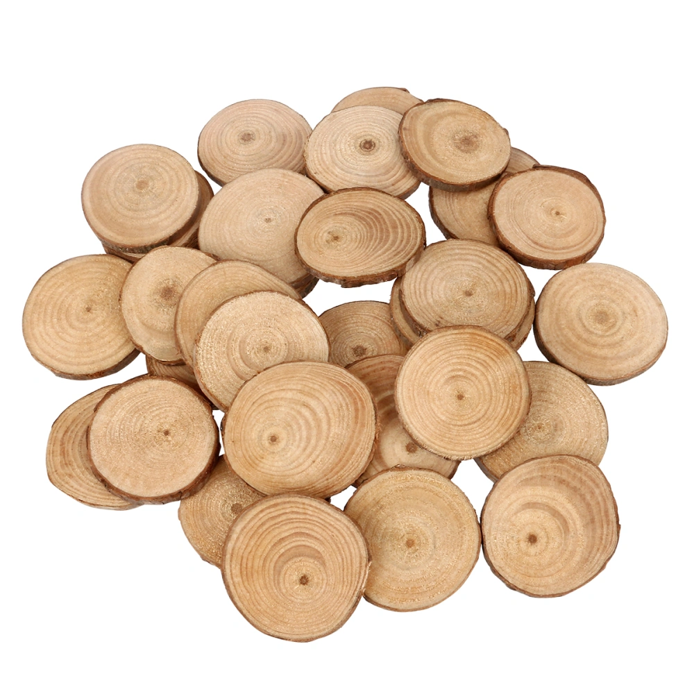 OULII 30pcs 4-5CM Wood Log Slices Discs for DIY Crafts Wedding Centerpieces