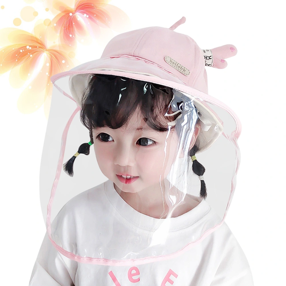 1PC Sun Hat Practical Sunscreen Hat Dustproof Fisherman Spittle-Proof with Detachable Cover for Kids Babies Toddlers (Antlers)