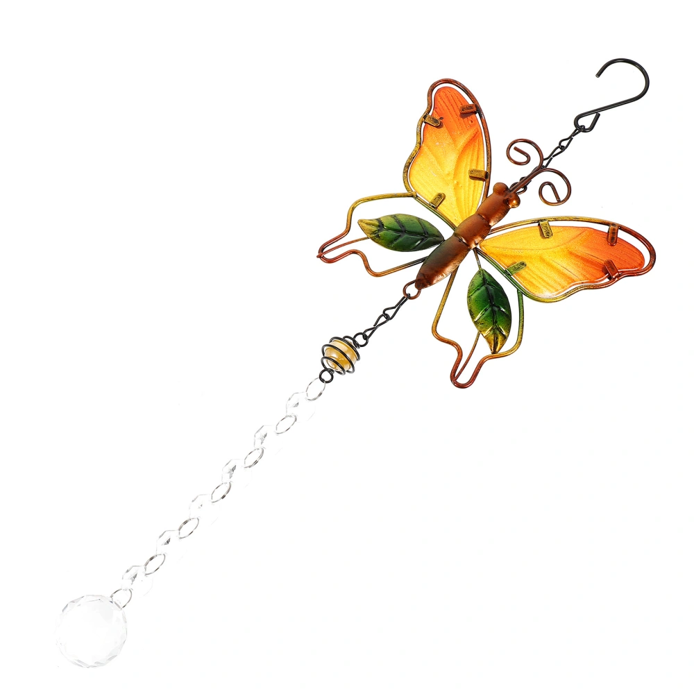 1 Pc Crystal Prisms Pendant Suncatcher Butterflies Hanging Ornament Car Pendant