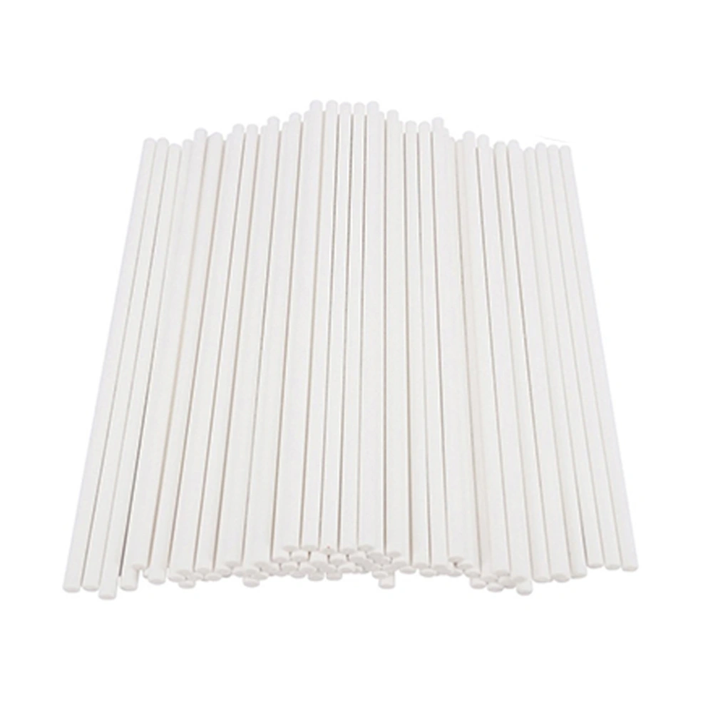 200pcs Paper Lollipop Sticks Cake Sticks for Birthday Party DIY Craft Project - White