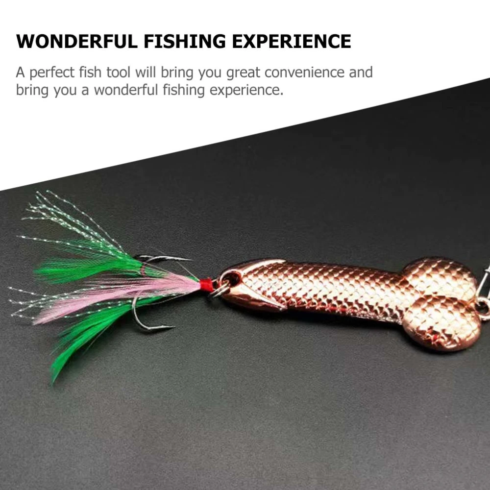 2Pcs Fake Metal Fishing Lures Glitter Fishing Baits Outdoor Fishing Equipment