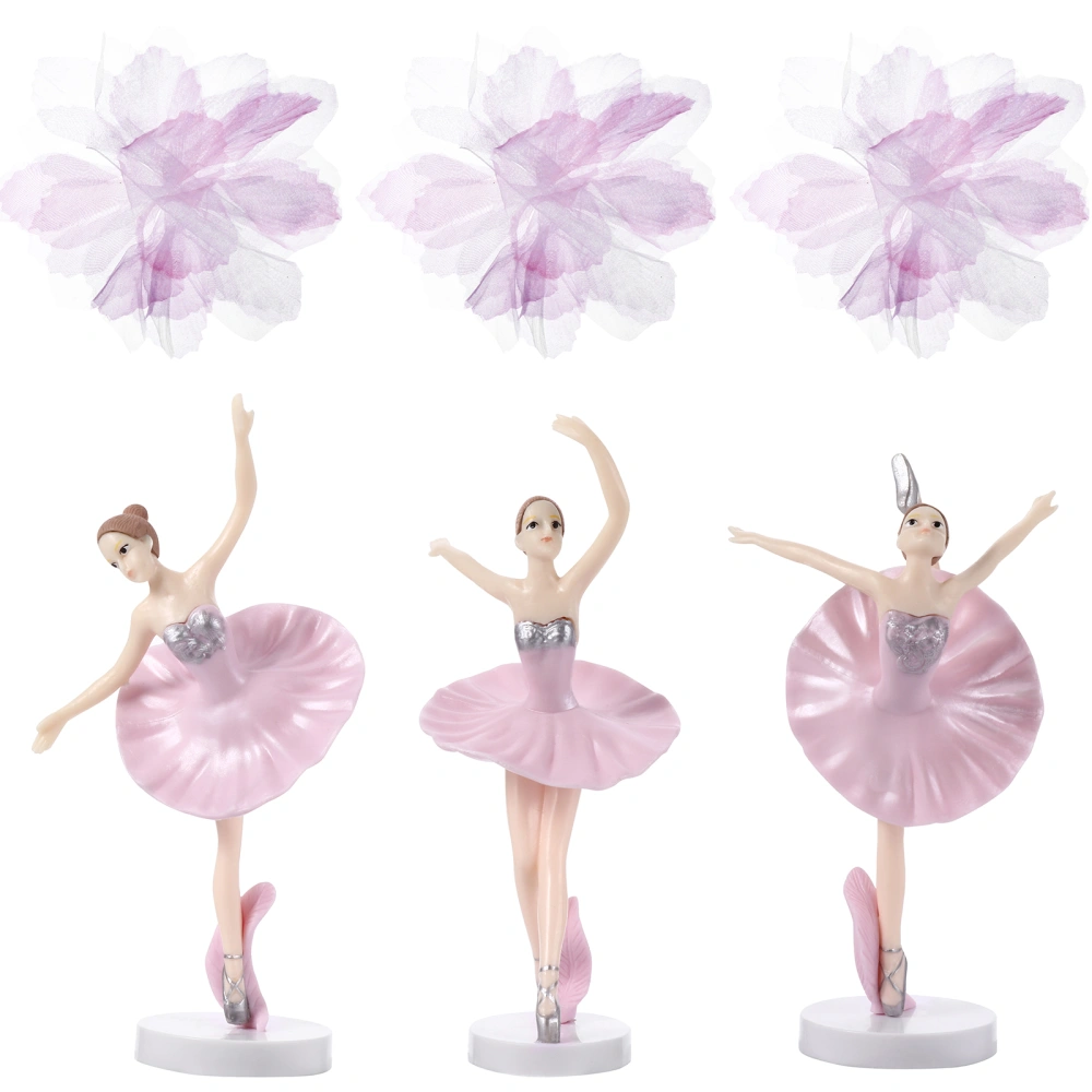 1 Set 6 Pcs Beautiful Cake Decorations Elegant Ballerina Adornment Set