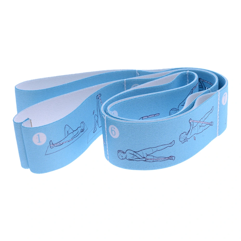 Yoga Stretching Rally Belt Latin Elastic Band Resistance Band for Dancing Training Fitness (Sky-blue)