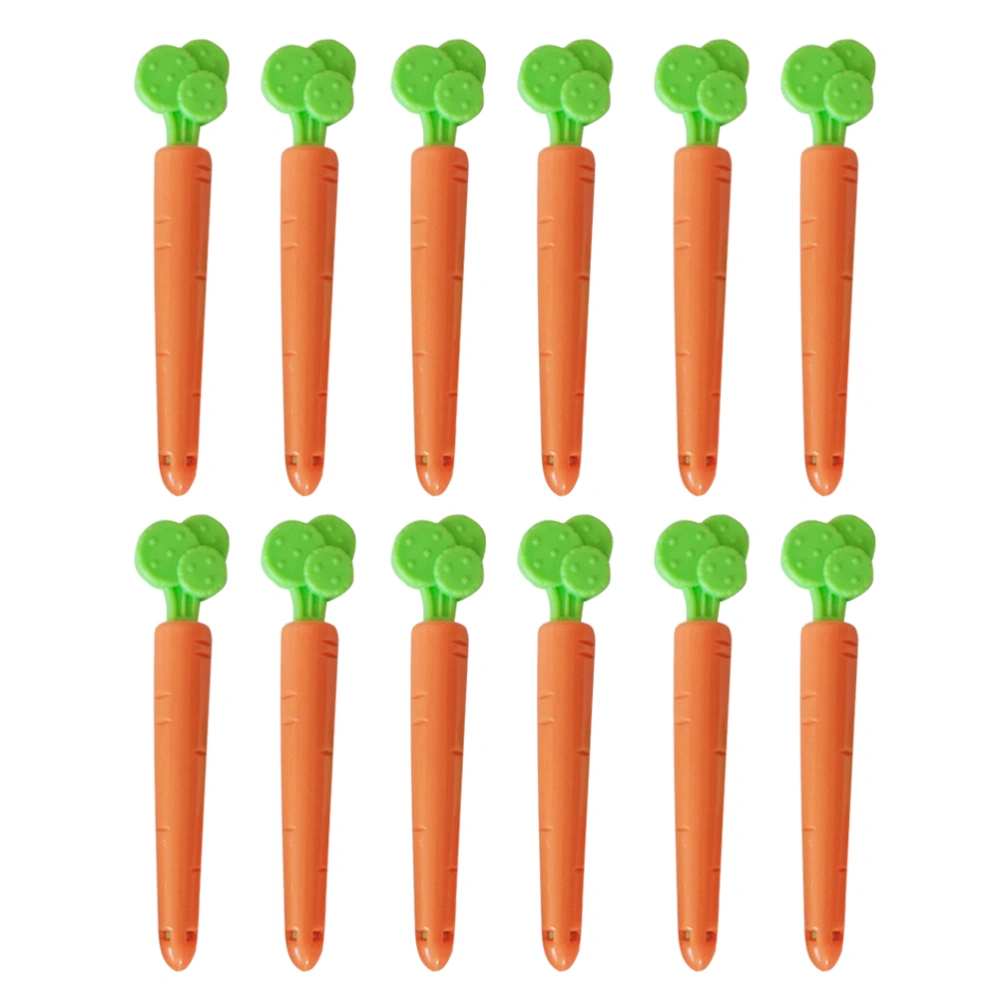 20pcs Plastic Sealing Clip With Magnetic Food Bag Sealing Clip Sealing Clamp Carrot Shape Design for Home (Orange)