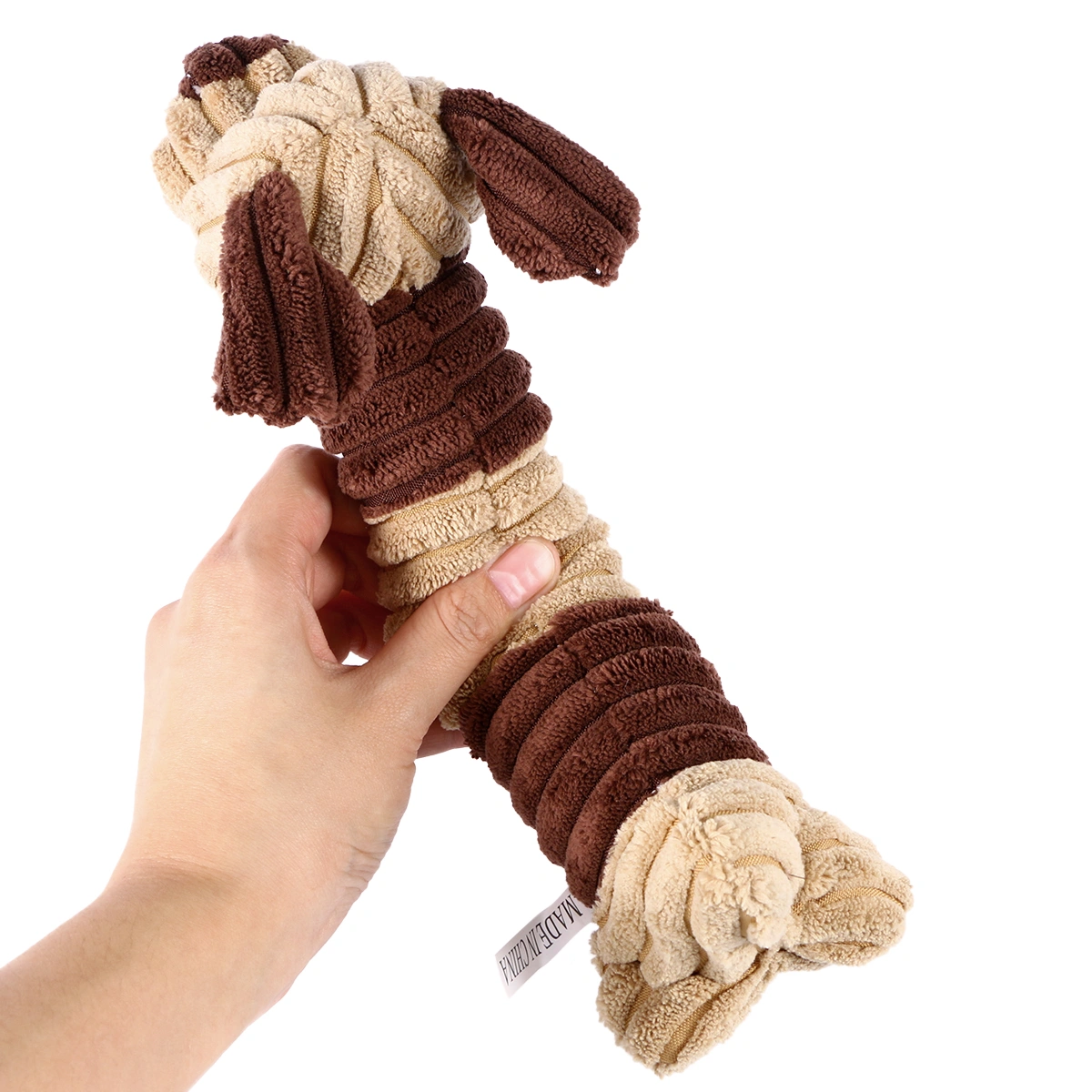 Pet Plush Toys Dog Chew Toys Puppy Cats Biting Sound Squeaky Toys Cartoon Stick Puppy Design