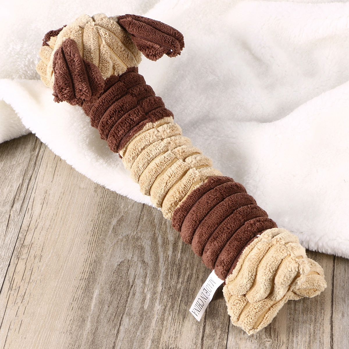 Pet Plush Toys Dog Chew Toys Puppy Cats Biting Sound Squeaky Toys Cartoon Stick Puppy Design