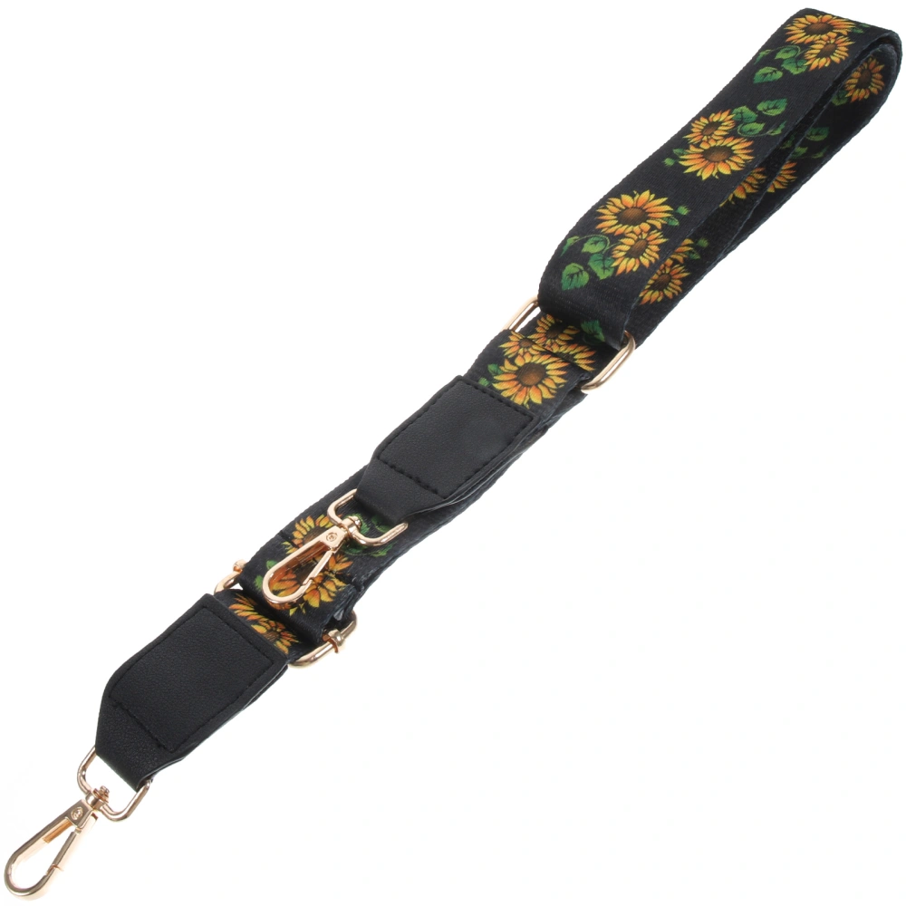 Flower Bag Strap Ethnic Style Purse Strap Replacement Shoulder Strap (Sunflower)