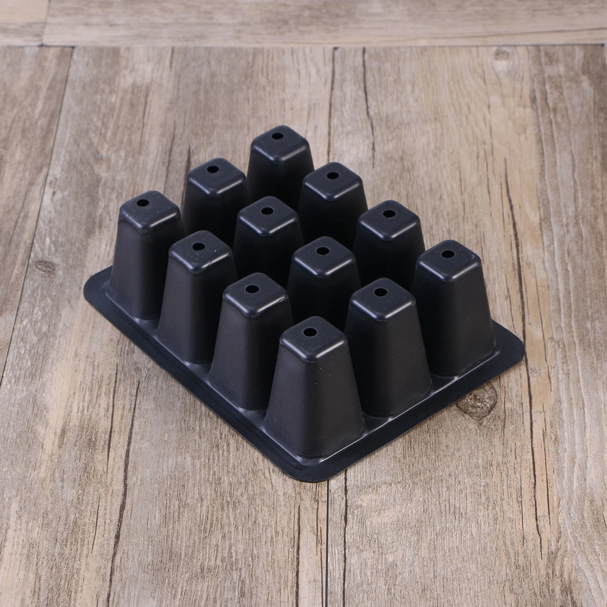 Tray Sprout Plate 12 Cavity Nursery Pots Tray Lids Box for Gardening Bonsai 18x14x6CM (White)