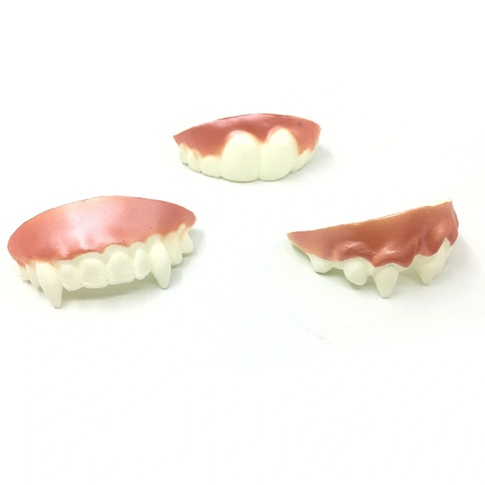 24pcs Funny Denture Model Cosplay Props Dentures Fake Teeth Prank Props Dress up Toys Spoof Tooth for Party (Random Pattern)