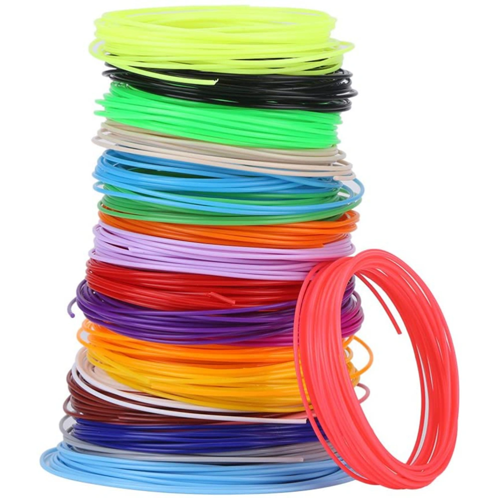 20 Rolls 1.75mm Professional 3D Printer Filament Useful PCL 3D Printing Material for 3D Painting (Random Color, 5M/Roll)