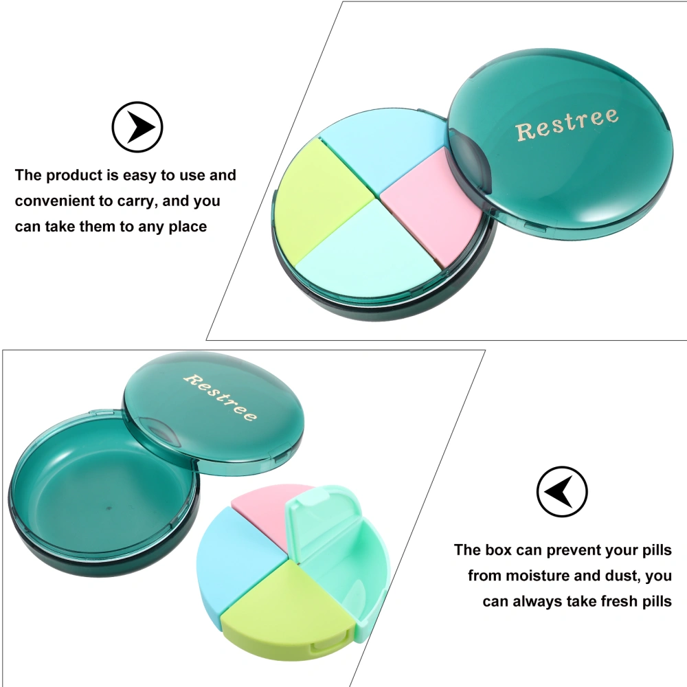 Pills Organizer Scratch-proof Medicine Box Round Pills Box Weekly Pills Container