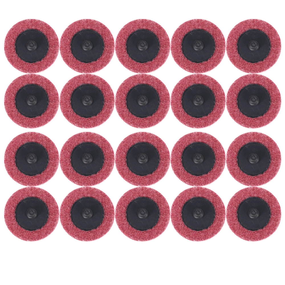 50pcs 2 Inches Nylon Torque Sand Disc Torque Tray Torque Wool Wheel Polishing Wheel Wool Pad Backing Pad for Home Shop DIY Metal (Red)