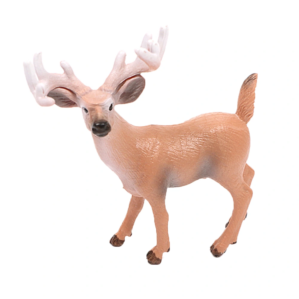 2pcs Christmas Ornament Artificial Deer Model Wild Animal Craft Christmas Decor