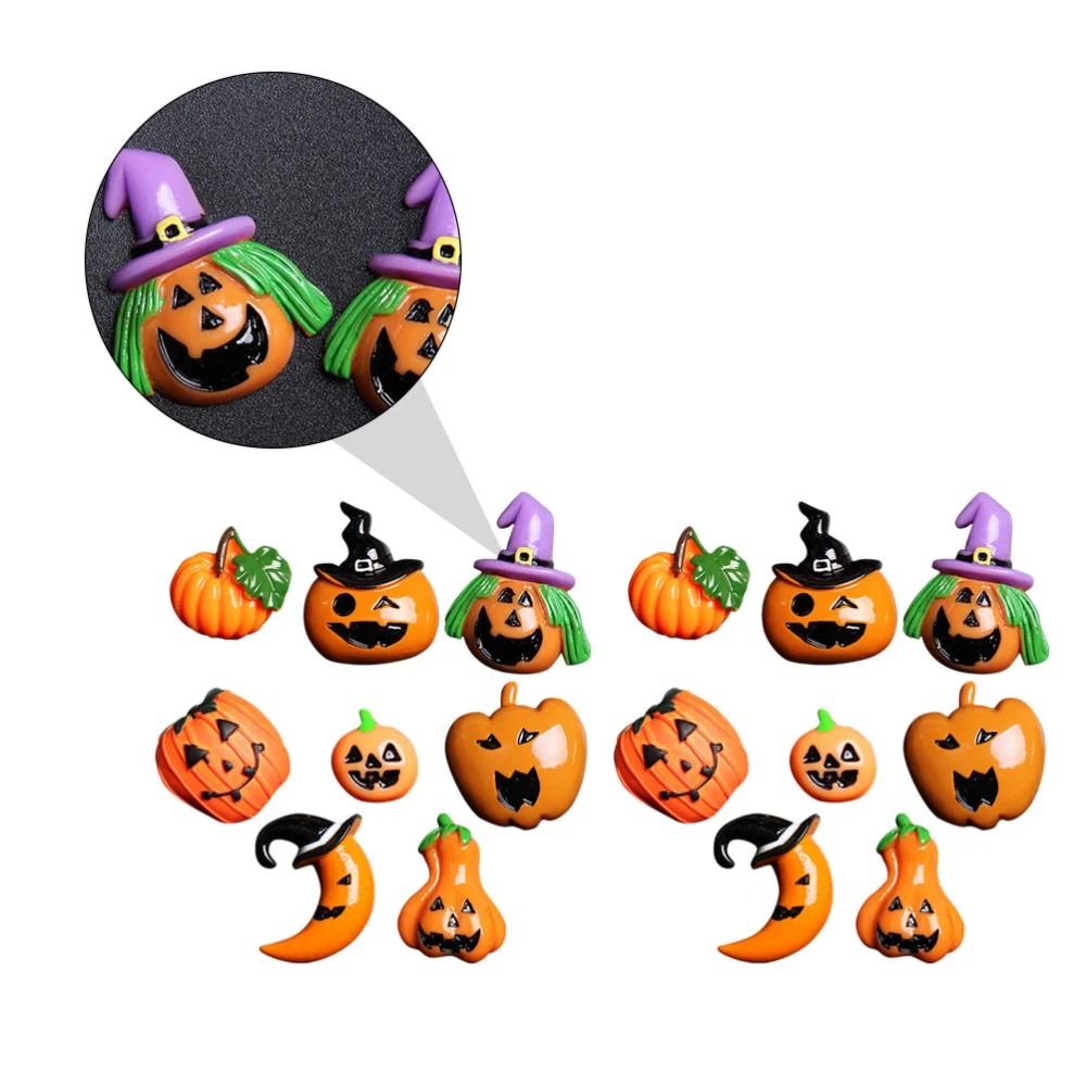 20pcs Resin Halloween Charms Lovely DIY Pendants for Phone Case Making