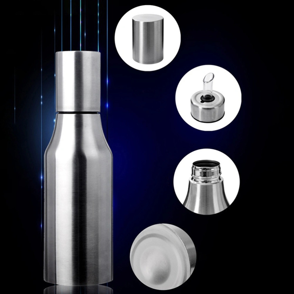 Stainless Steel Oil Dispenser Dust-proof Leak-proof Vinegar Bottle Cruet Durable Oil Soy Sauce Bottle for Kitchen Restaurant BBQ(1000ml)