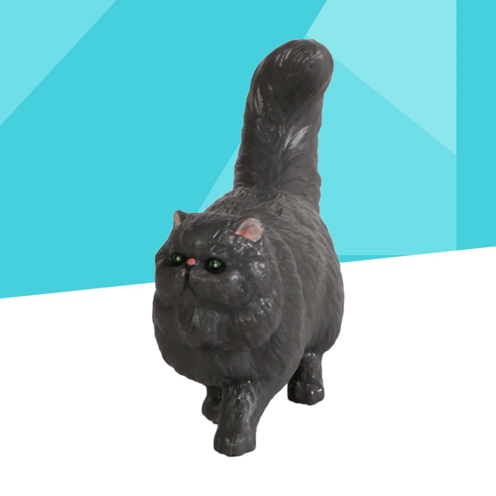 Simulated Animal Model Cat Model Figurine Adornment Ornament Home Animal Decor Home Adornment for Home Landscape (Gray-blue)