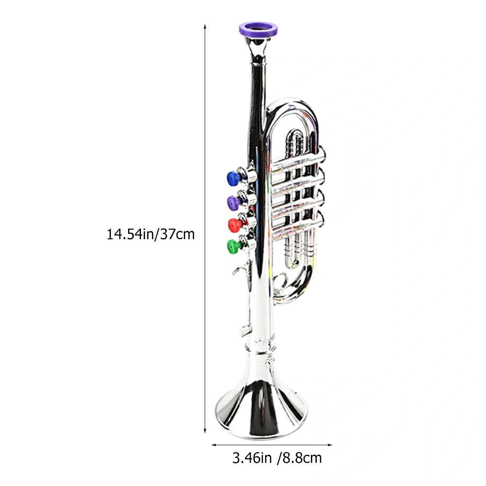 Kids Plastic Trumpet Realistic Trumpet Toy Exquisite Trumpet Toy Kids Music Learning Plaything